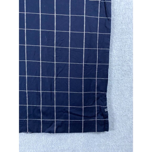 Nautica Polo Shirt Men's XL Dark Blue Window Check Golf Performance Short Sleeve - Picture 2 of 10